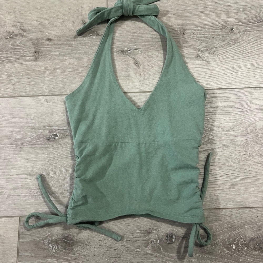 Hollister Green Halter Tank Top